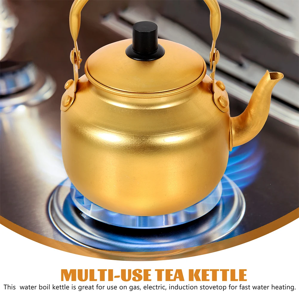 Yellow Aluminum Pot Water Kettle Hot Tea Coffee Boiler Rust Resistant Cool Handle Gas Electric Stove Top Fast Heating
Yellow Aluminum Pot Water Kettle Hot Tea Coffee Boiler Rust Resistant Cool Handle Gas Electric Stove Top Fast Heating