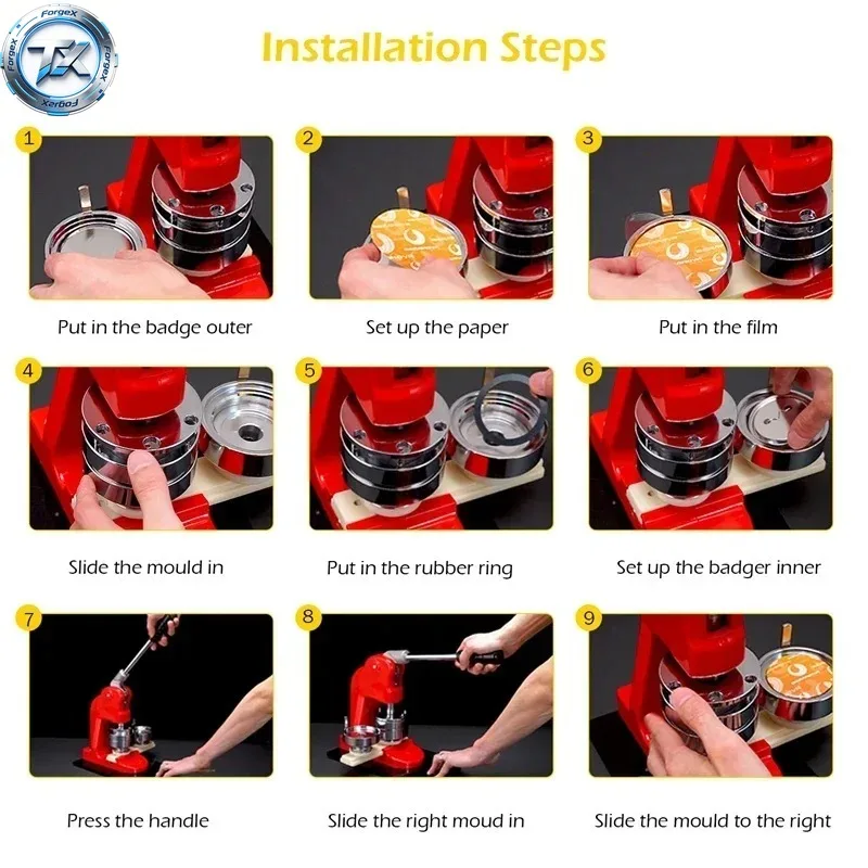 【Multi-functional】Metal Round Blank Badge Pin Button Maker Punch Press Machine DIY Making Parts Consumables 100Sets 25/32/37/44/
【Multi-functional】Metal Round Blank Badge Pin Button Maker Punch Press Machine DIY Making Parts Consumables 100Sets 25/32/37/44/