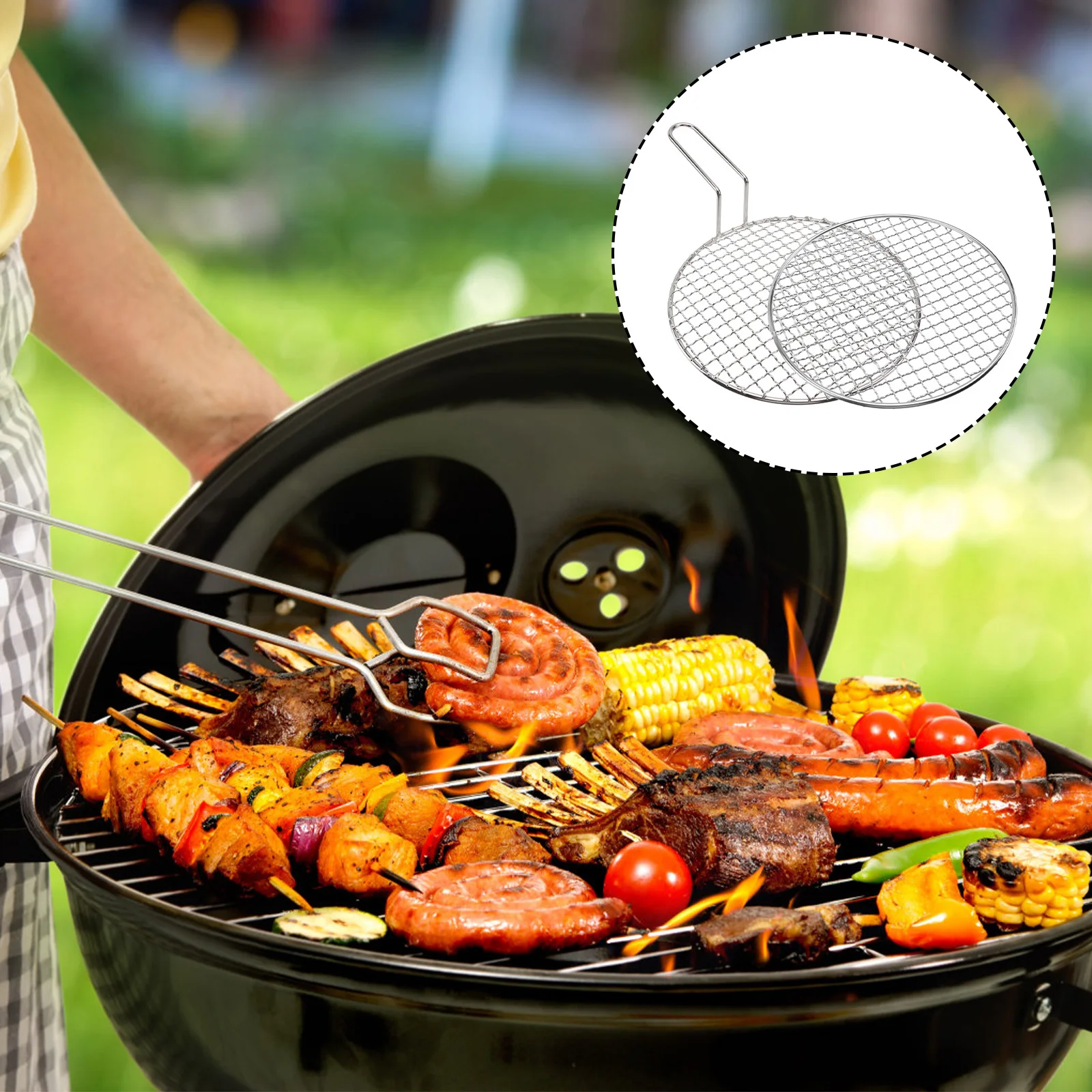 2Pcs Stainless Steel Barbecue Grill Net Korean Style Bbq Practical Durable High Temp Resistant Round Grill Mesh
2Pcs Stainless Steel Barbecue Grill Net Korean Style Bbq Practical Durable High Temp Resistant Round Grill Mesh