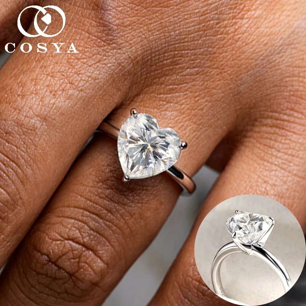 COSYA 1/4CT Heart Cut Moissanite Ring for Women 100% S925 Silver Lab Diamond Solitaire Wedding Band Engagement Fine Jewelry Gift
COSYA 1/4CT Heart Cut Moissanite Ring for Women 100% S925 Silver Lab Diamond Solitaire Wedding Band Engagement Fine Jewelry Gift