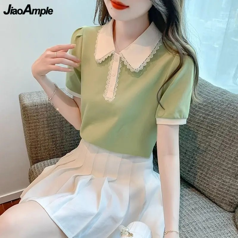 Women Summer Sweet Green Lace Polo Shirts Mini Skirts 1 or 2 Piece Set Japan Koran Lady Student Tops Pleated Skirt Outfits 2024
Women Summer Sweet Green Lace Polo Shirts Mini Skirts 1 or 2 Piece Set Japan Koran Lady Student Tops Pleated Skirt Outfits 2024