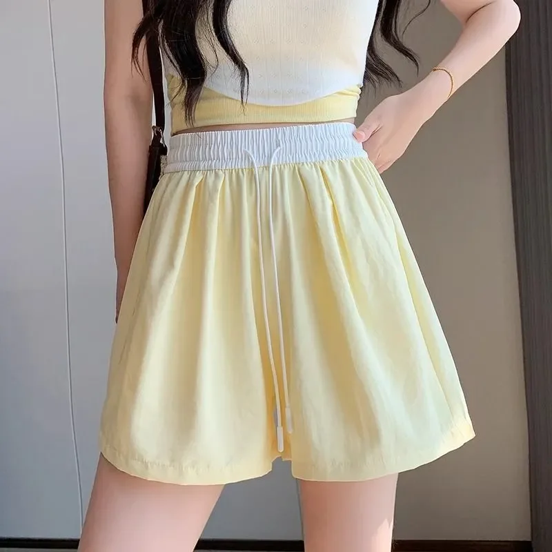 Plus Size Ice Silk Shorts Women Summer High Waist Loose Casual Color Block Wide Leg 3-Point Pants
Plus Size Ice Silk Shorts Women Summer High Waist Loose Casual Color Block Wide Leg 3-Point Pants