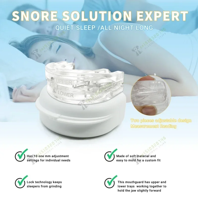 New Adjustable Denture Sports Tooth Socket Night Wear-Resistant Sleeping Apnea Guard Snoring Mouth Guard Snoring to Stop Snoring
New Adjustable Denture Sports Tooth Socket Night Wear-Resistant Sleeping Apnea Guard Snoring Mouth Guard Snoring to Stop Snoring