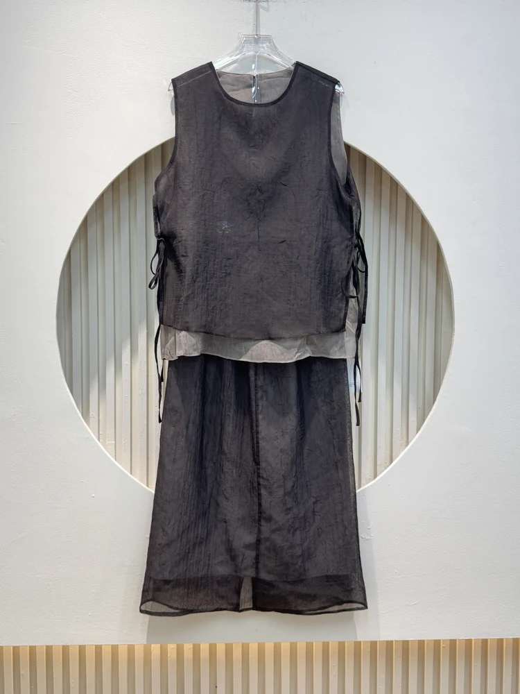 Summer 2026 Women's Loose Fit round Neck Sleeveless Vest And Skirt Two Piece Set Fashionable plus Size Korean Style
Summer 2026 Women's Loose Fit round Neck Sleeveless Vest And Skirt Two Piece Set Fashionable plus Size Korean Style