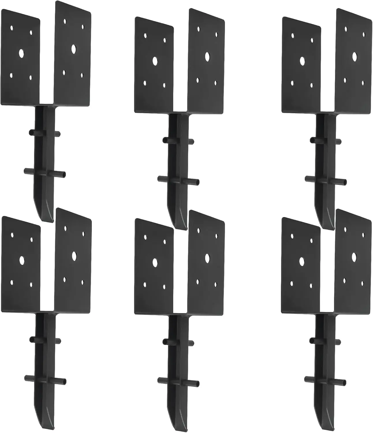 4x4 Concrete Post Anchor 6 Pcs U Shape Fence Holder Ground Spike Metal Base for Secure Installation
4x4 Concrete Post Anchor 6 Pcs U Shape Fence Holder Ground Spike Metal Base for Secure Installation