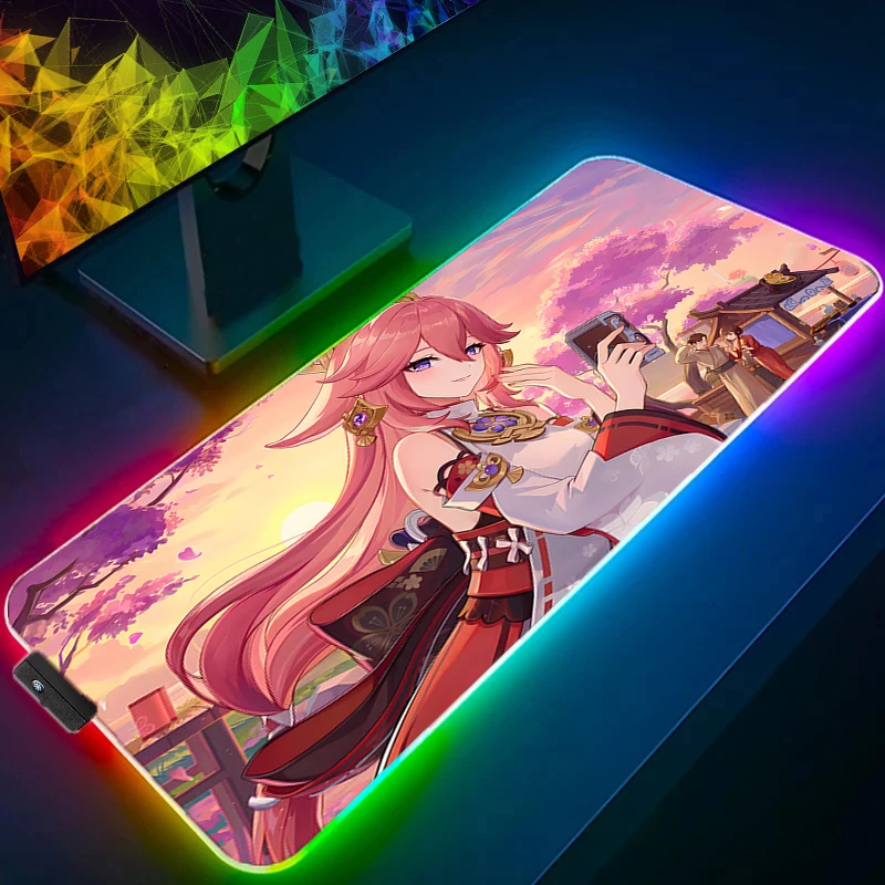 RGB Mouse Pad Anime G-genshin Impact Yae Miko Carpe Large PC Gamer Computer LED Mausepad Keyboard Gaming Accessories Desk Mat
RGB Mouse Pad Anime G-genshin Impact Yae Miko Carpe Large PC Gamer Computer LED Mausepad Keyboard Gaming Accessories Desk Mat