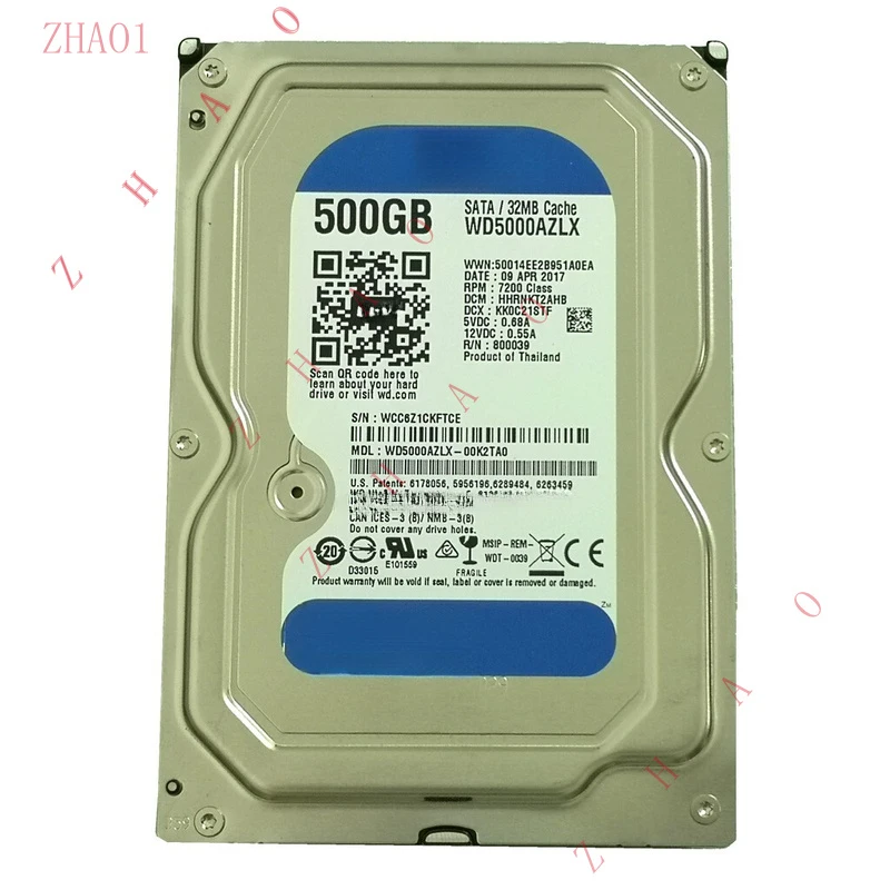 Z for Western Digital 500GB WD5000AZLX 7200RPM 32MB SATA 3.5" # 034; PC HDD Hard Disk Drive
Z for Western Digital 500GB WD5000AZLX 7200RPM 32MB SATA 3.5" # 034; PC HDD Hard Disk Drive