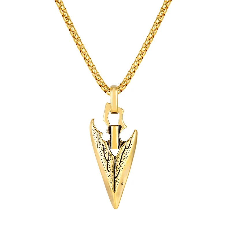 Retro Jewelry Stainless Steel Necklace Spearhead Pendant High Quality Pearl Necklaces For Men Punk Jewelry
Retro Jewelry Stainless Steel Necklace Spearhead Pendant High Quality Pearl Necklaces For Men Punk Jewelry