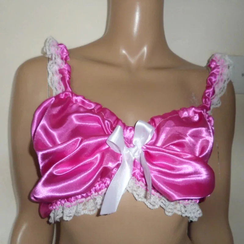 ABDL Deep Pink Satin Bra Adult Sissy Lace Trim Bow Top Camisole Soft Silky Sexy Cross-dressing Boy Cosplay Party Lingerie
ABDL Deep Pink Satin Bra Adult Sissy Lace Trim Bow Top Camisole Soft Silky Sexy Cross-dressing Boy Cosplay Party Lingerie