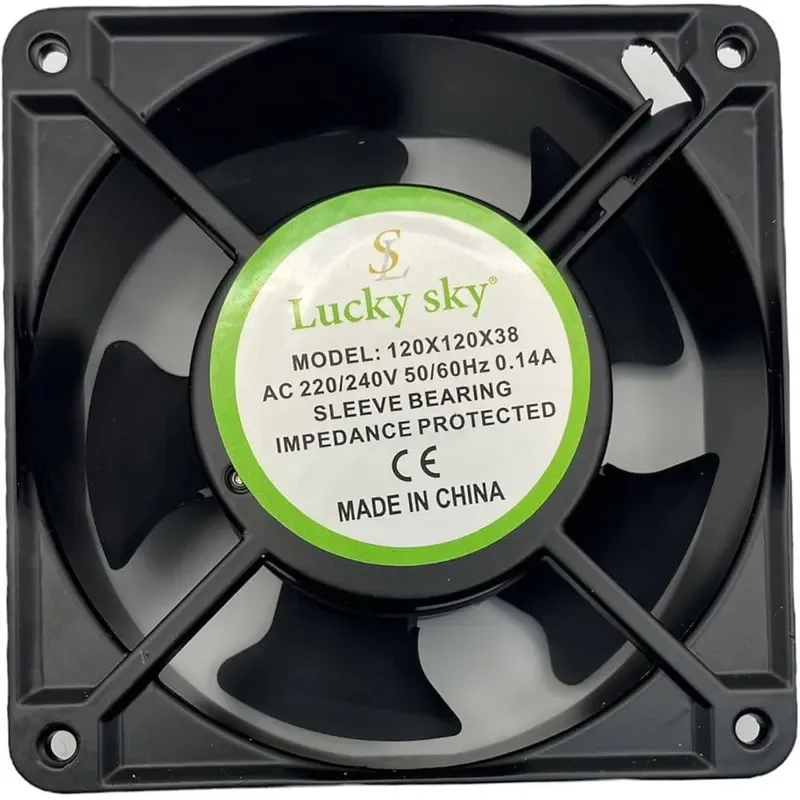 Lucky sky 120X120X38 AC 220V 0.14A 12cm Cabinet Cooling Fan for Electronics Enclosure
Lucky sky 120X120X38 AC 220V 0.14A 12cm Cabinet Cooling Fan for Electronics Enclosure