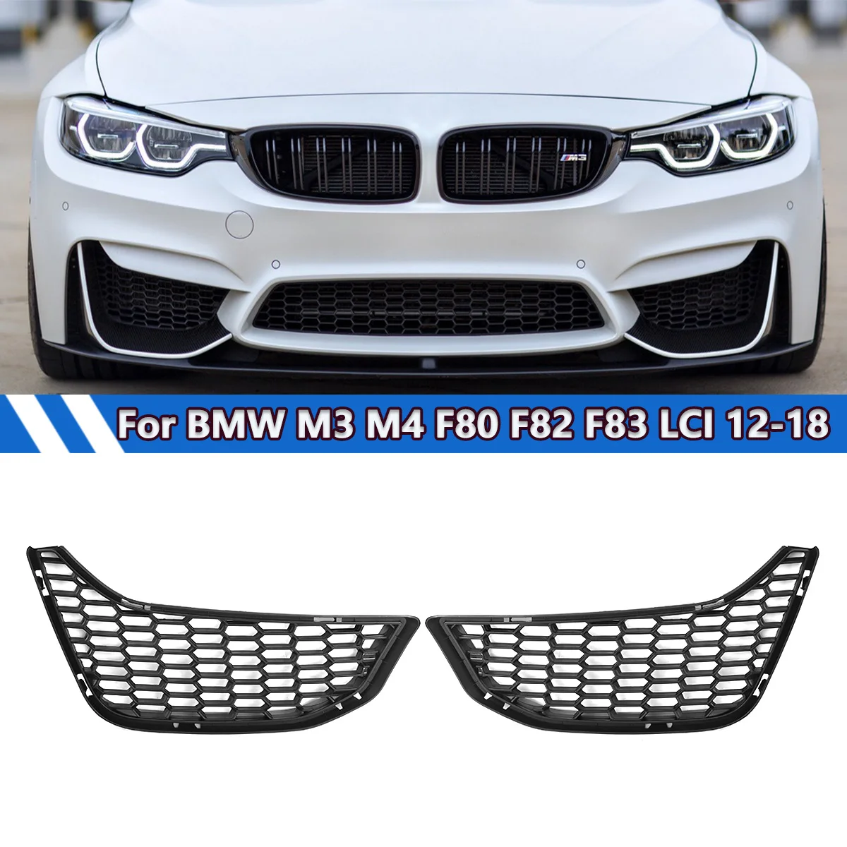 Front Bumper Lower Grill Cover Mesh Honeycomb Grille for BMW M3 M4 F80 F80N F82 F83 LCI 2012-2018 320d 316d 318d 328i 330i 340i
Front Bumper Lower Grill Cover Mesh Honeycomb Grille for BMW M3 M4 F80 F80N F82 F83 LCI 2012-2018 320d 316d 318d 328i 330i 340i