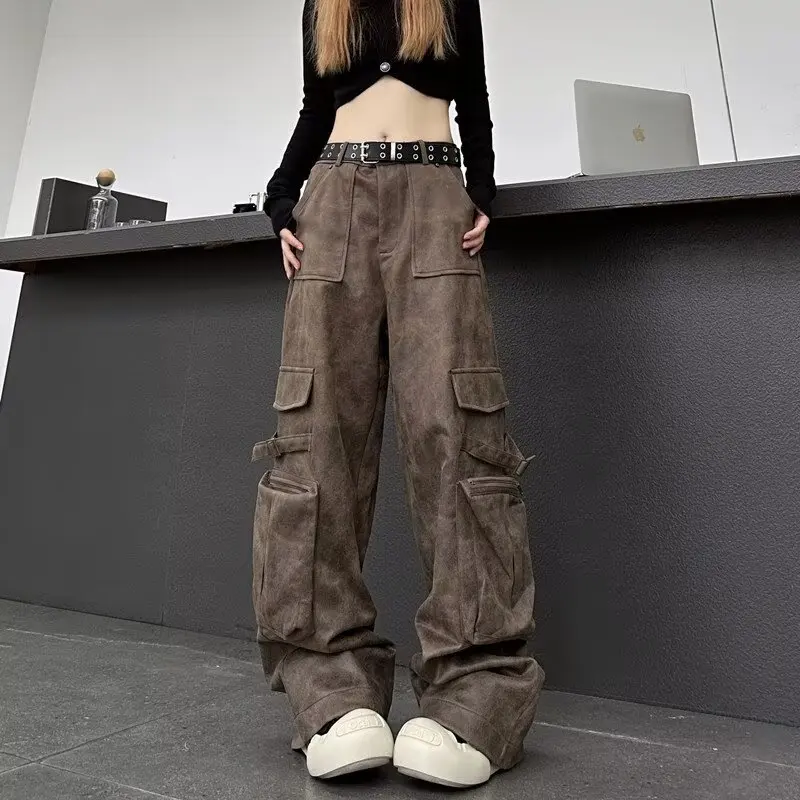 Y2k Vintage Cargo Pants American Style Vintage Pants Women Niche Streetwear Oversized Wide Trousers Autumn Winter Clothes
Y2k Vintage Cargo Pants American Style Vintage Pants Women Niche Streetwear Oversized Wide Trousers Autumn Winter Clothes