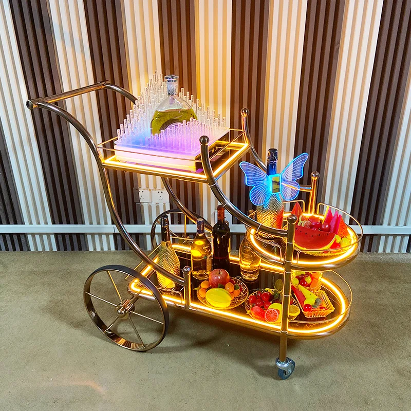 Bar luminous trolley night KTV three-layer wine delivery food truck mobile foreign wine wine cart LED trolley
Bar luminous trolley night KTV three-layer wine delivery food truck mobile foreign wine wine cart LED trolley