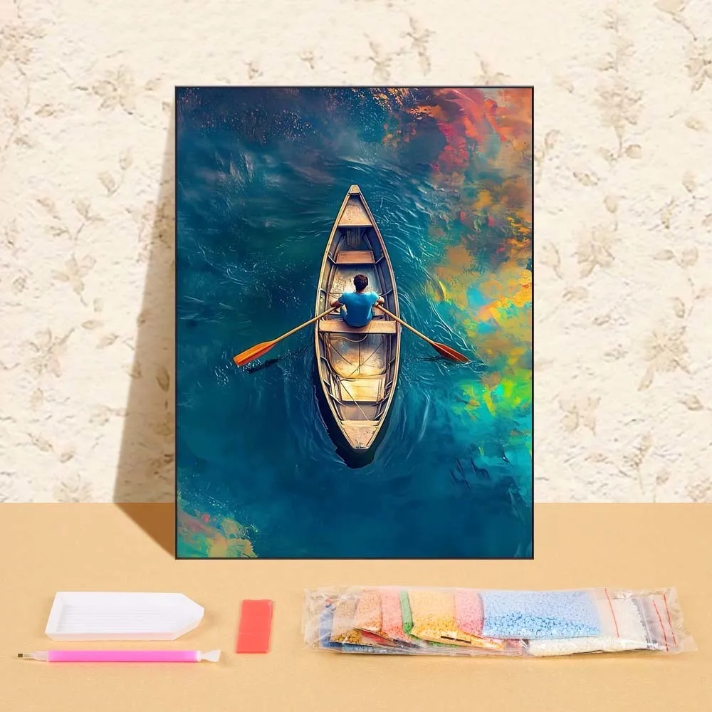 New Collection Diamond Painting Wooden Boat On The Lake Full Round Drill Diamond Mosaic Landscape Embroidery Home Decoration
New Collection Diamond Painting Wooden Boat On The Lake Full Round Drill Diamond Mosaic Landscape Embroidery Home Decoration