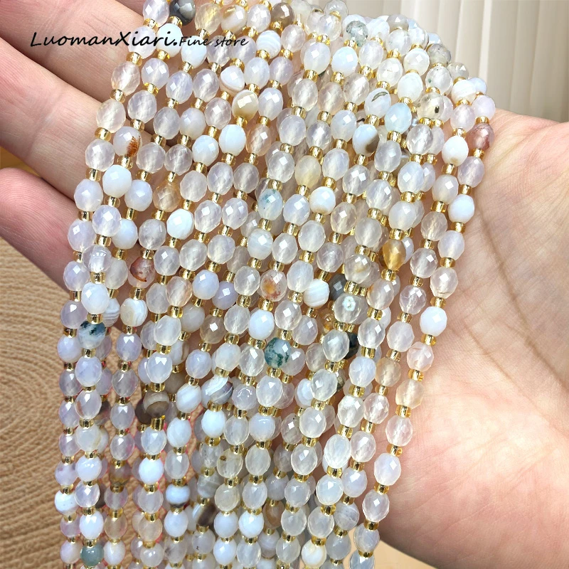 5x6mm Faceted Oval Natural Stone White Flower Agate Loose Spacer Beads for Jewelry Making Diy Bracelets Charms Accessories
5x6mm Faceted Oval Natural Stone White Flower Agate Loose Spacer Beads for Jewelry Making Diy Bracelets Charms Accessories