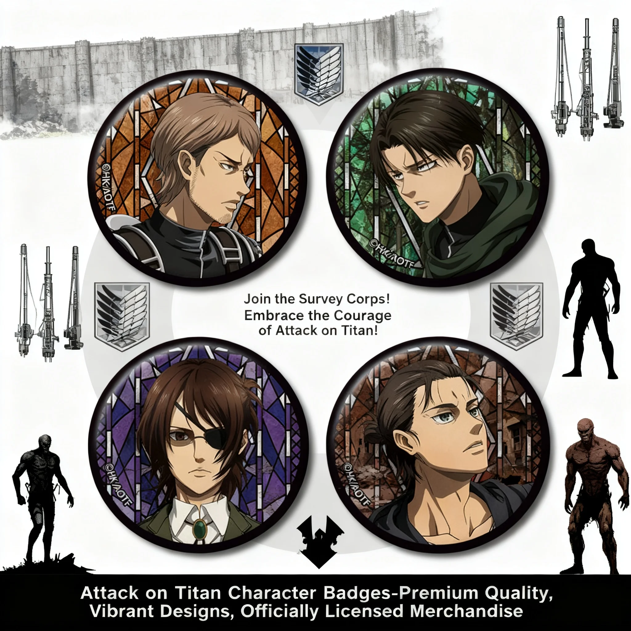 Attack on Titan Levi Ackerman Erwin Smith Anime Manga Series Character Metal Tin Pin Badge Collectible Merchandise Fan Gift
Attack on Titan Levi Ackerman Erwin Smith Anime Manga Series Character Metal Tin Pin Badge Collectible Merchandise Fan Gift