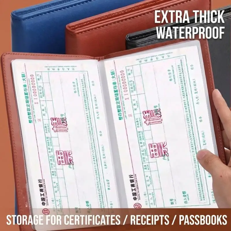 20-Page Bank Fixed Deposit Certificate Holder Portable Single-Sided Page Bill Document Organizer Collection Album
20-Page Bank Fixed Deposit Certificate Holder Portable Single-Sided Page Bill Document Organizer Collection Album