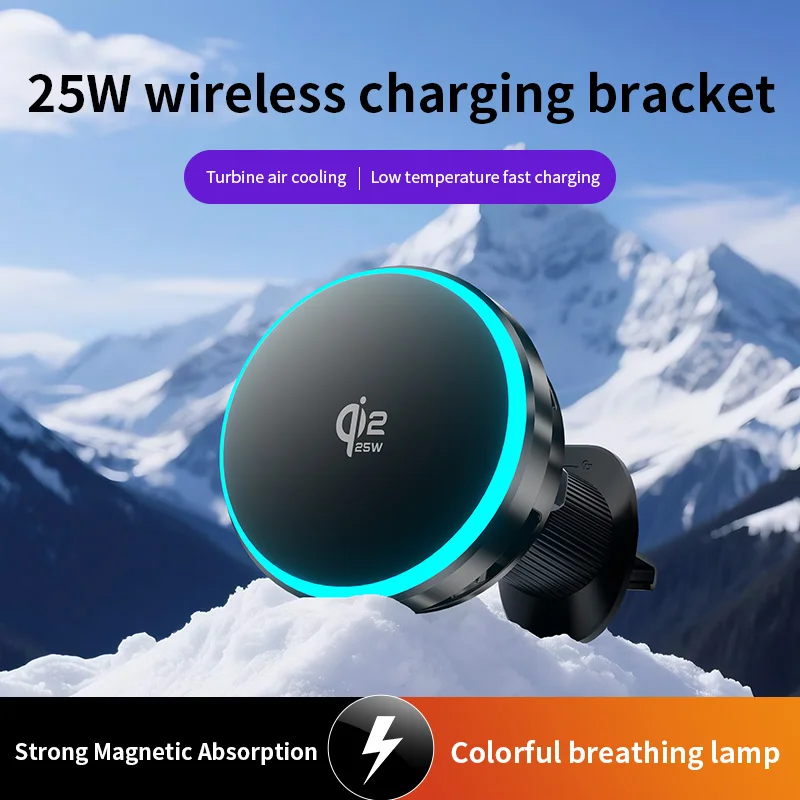 25W Air‑Cooled MagSafe Car Charger – RGB Light, N52 Suction, Turbofan Cooling, 360° Rot for iPhone & Android(T13)
25W Air‑Cooled MagSafe Car Charger – RGB Light, N52 Suction, Turbofan Cooling, 360° Rot for iPhone & Android(T13)