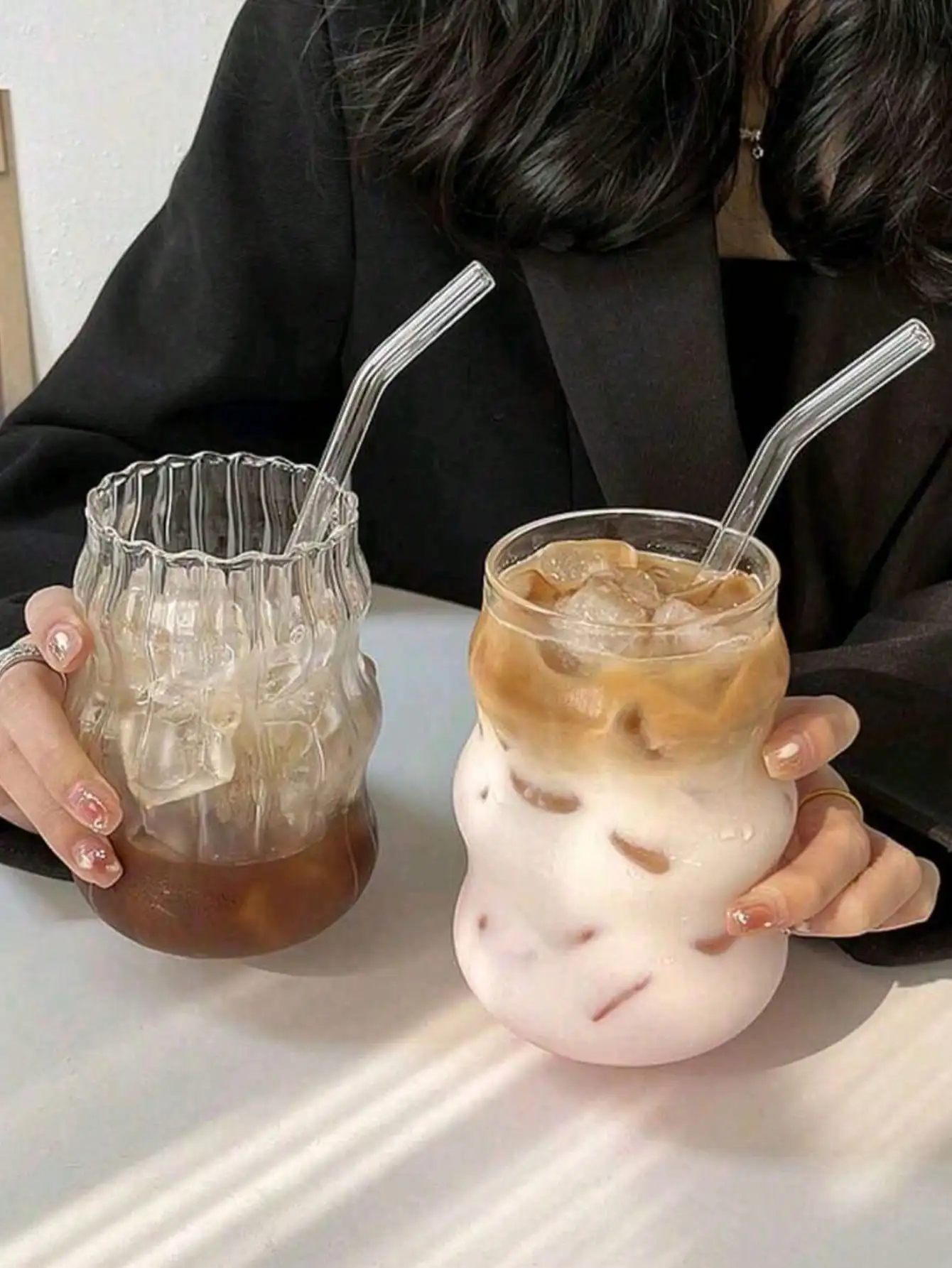 1pc Glass Coffee Cup (Without Straw) For Home Use, Suitable For Women, Drinking Beverage Milk Tea Cup, Suitable For Hot/Cold Drinks, Transparent And Durable, Perfect For Coffee, Tea, Milk, Juice Concentrate Coffee, Drinks In All Seasons, Birthday Gift, Ho
1pc Glass Coffee Cup (Without Straw) For Home Use, Suitable For Women, Drinking Beverage Milk Tea Cup, Suitable For Hot/Cold Drinks, Transparent And Durable, Perfect For Coffee, Tea, Milk, Juice Concentrate Coffee, Drinks In All Seasons, Birthday Gift, Ho