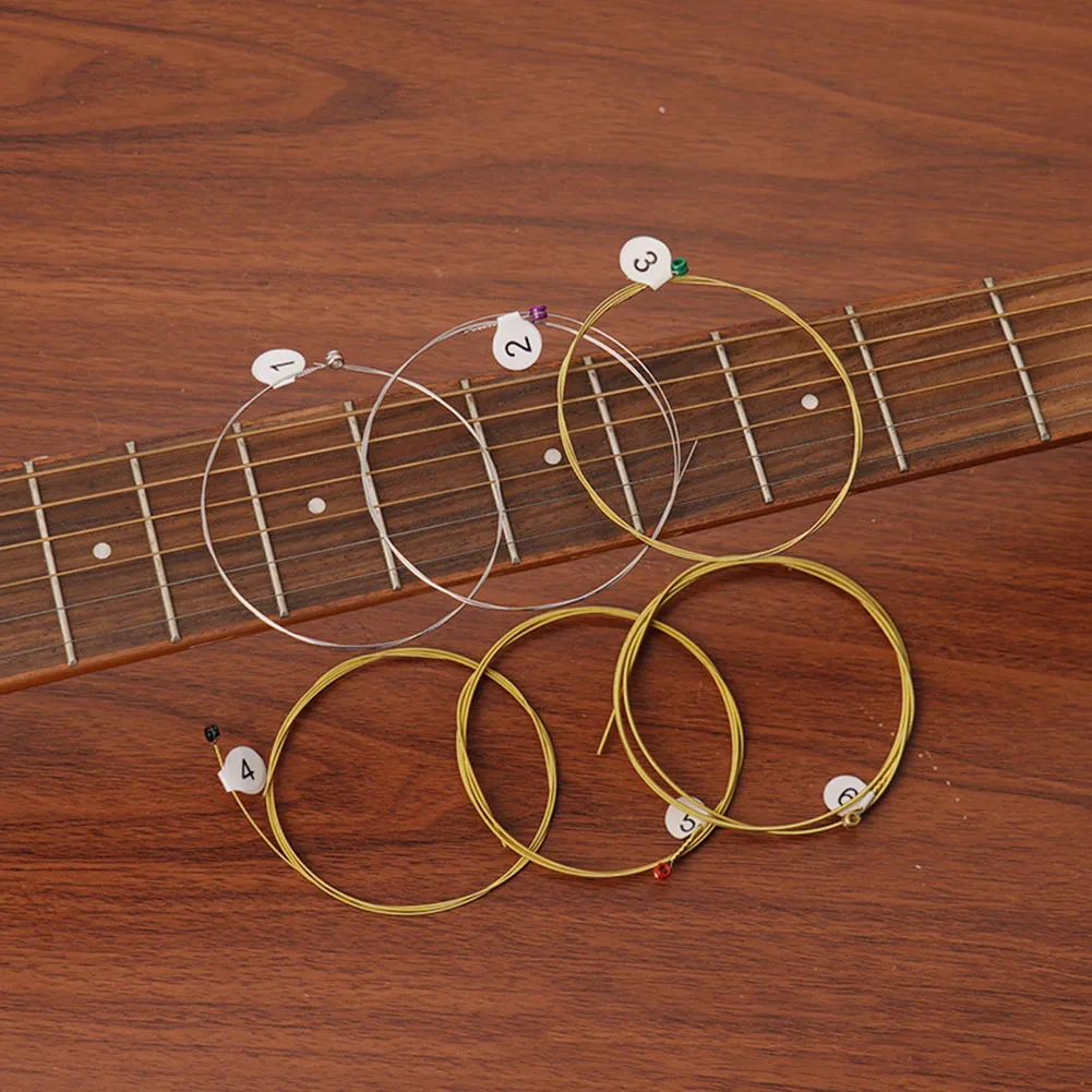 6pcs/Set Acoustic Guitar Strings Full Size 10-48 11-50 12-53 Copper Alloy String Kit Replacement Guitar Accessories
6pcs/Set Acoustic Guitar Strings Full Size 10-48 11-50 12-53 Copper Alloy String Kit Replacement Guitar Accessories