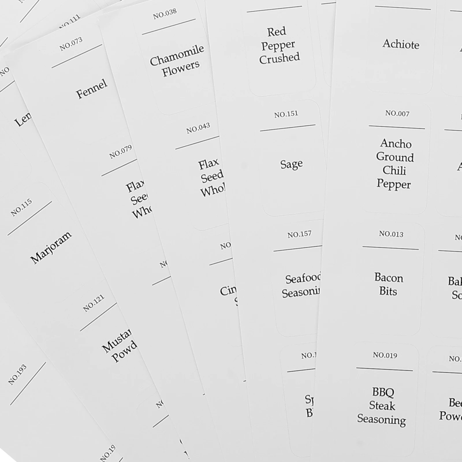 216pcs Waterproof Oil-proof Labels for Spice Jars Self-adhesive Stickers Marking Classification Canister Seasoning
216pcs Waterproof Oil-proof Labels for Spice Jars Self-adhesive Stickers Marking Classification Canister Seasoning