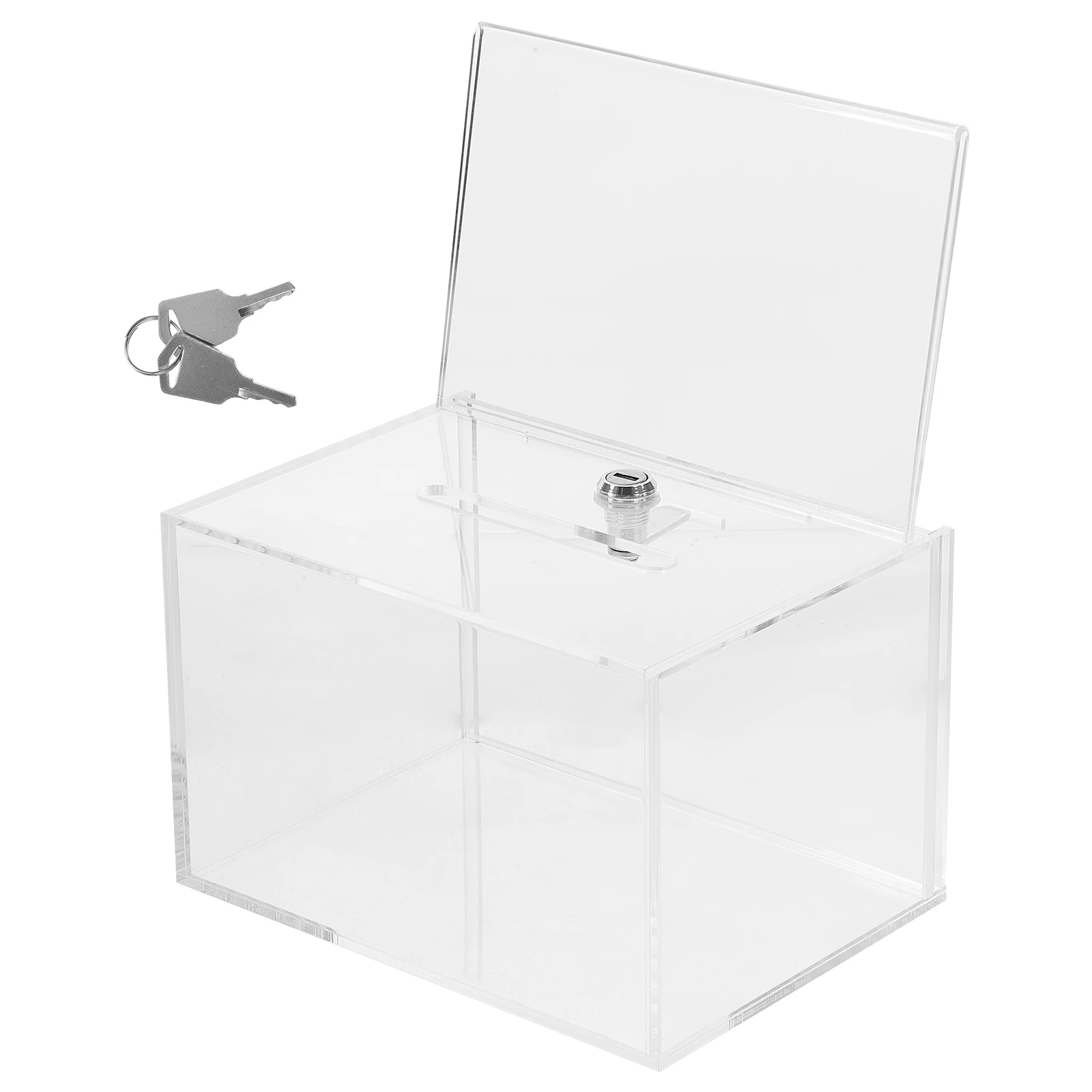 Ballot Box with Lock Donation Jars for Fundraising Seal Boxes Money Acrylic Raffle Ticket Container
Ballot Box with Lock Donation Jars for Fundraising Seal Boxes Money Acrylic Raffle Ticket Container