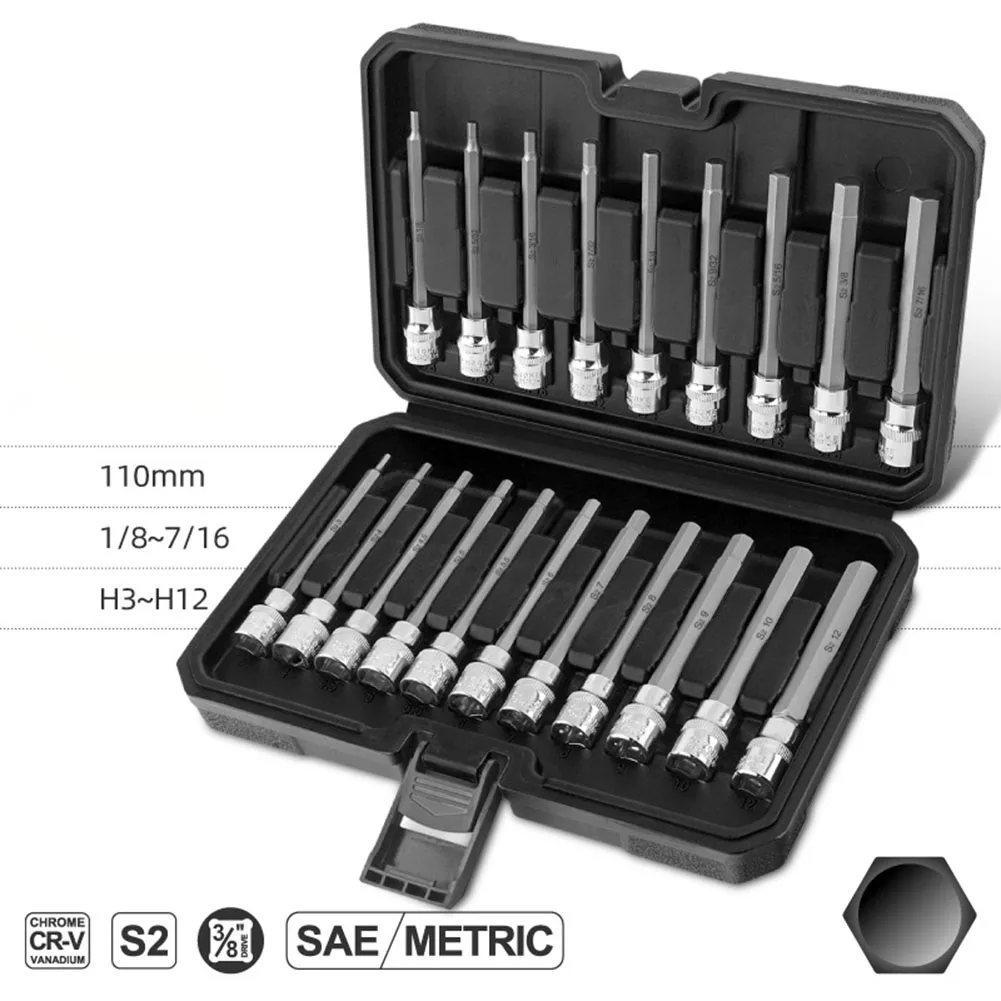 20pcs 110mm Hexagonal Socket Wrench Extended Taper Head Lengthened For Vehicle Repair Hand Tools Accessories
20pcs 110mm Hexagonal Socket Wrench Extended Taper Head Lengthened For Vehicle Repair Hand Tools Accessories