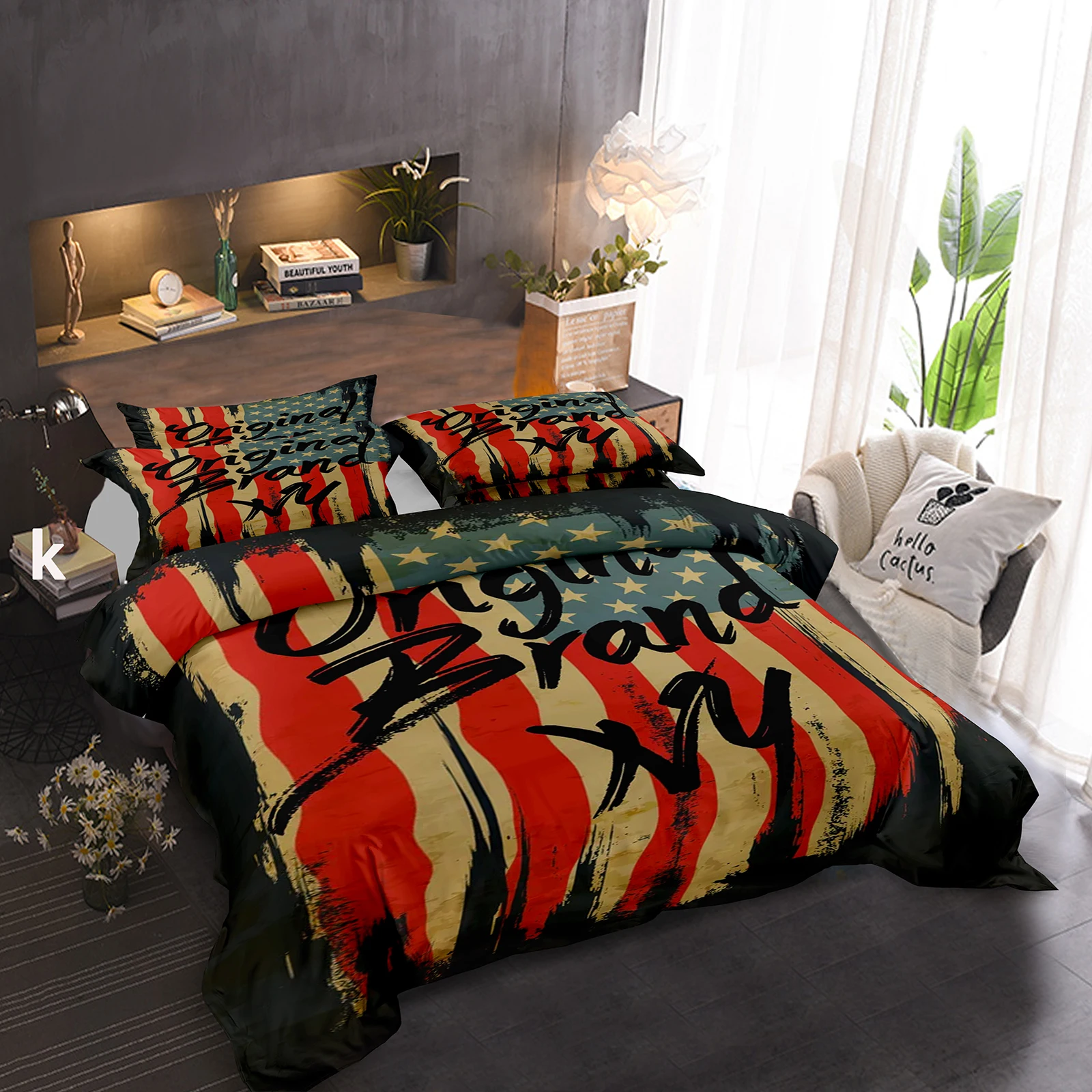 American Flag Bedding Set US Flag Bed Sets Home Textile Stripe Duvet Cover Set Modern Bedclothes Pillowcase Queen Size
American Flag Bedding Set US Flag Bed Sets Home Textile Stripe Duvet Cover Set Modern Bedclothes Pillowcase Queen Size
