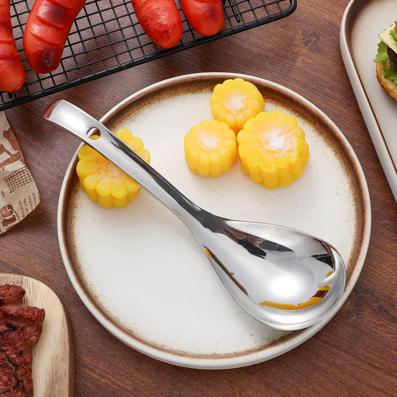 304 Stainless Steel Rice Scoop Lightweight Multipurpose Soup Ladle Porridge Spoon For Home Restaurant Kitchen Use
304 Stainless Steel Rice Scoop Lightweight Multipurpose Soup Ladle Porridge Spoon For Home Restaurant Kitchen Use