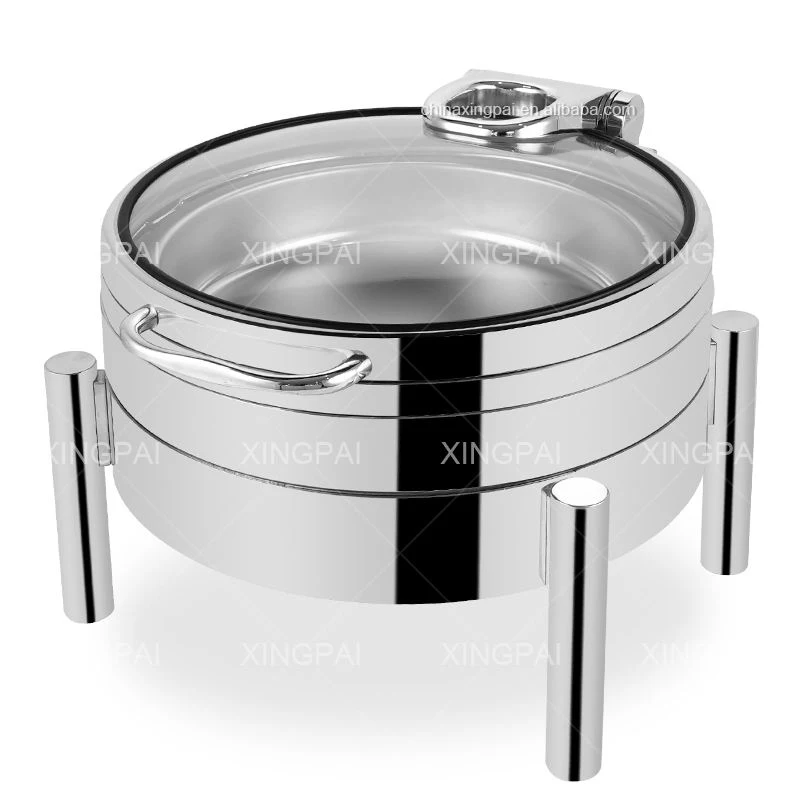 XINGPAI Arabic Hotel Supplies Round Chafing Dish 304 Stainless Steel Chaffing Dish Food Warmer Sets With Glass Cover
XINGPAI Arabic Hotel Supplies Round Chafing Dish 304 Stainless Steel Chaffing Dish Food Warmer Sets With Glass Cover
