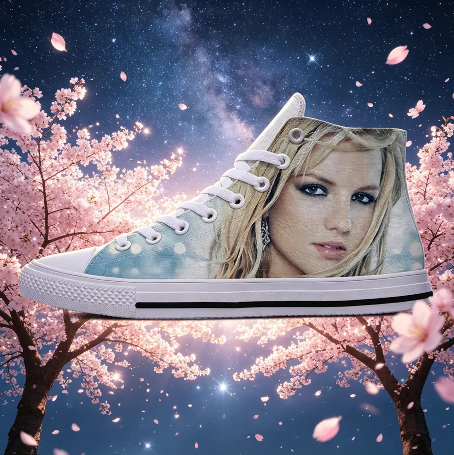 Britney Spears Y2K Style High Top Canvas Sneakers, Unisex Unique Pattern Lace Up Shoes, Lightweight Comfort, Anti Slip Durable C
Britney Spears Y2K Style High Top Canvas Sneakers, Unisex Unique Pattern Lace Up Shoes, Lightweight Comfort, Anti Slip Durable C