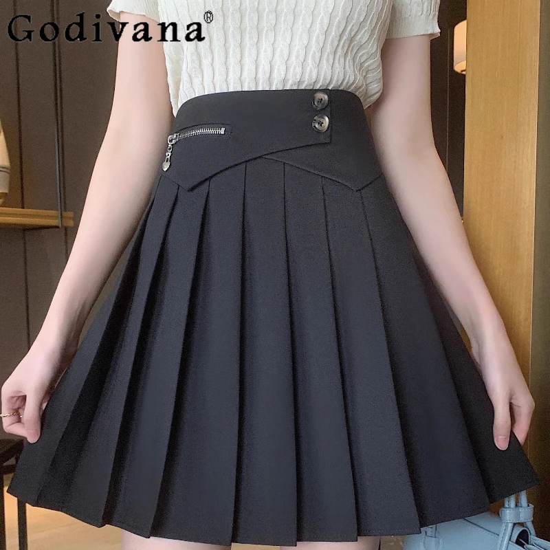 Летние черные плиссированные юбки большого размера с высокой талией Jk, уменьшающие возраст, новые шикарные корейские универсальные уменьшающие юбки трапециевидной формы в студенческом стиле
Летние черные плиссированные юбки большого размера с высокой талией Jk, уменьшающие возраст, новые шикарные корейские универсальные уменьшающие юбки трапециевидной формы в студенческом стиле