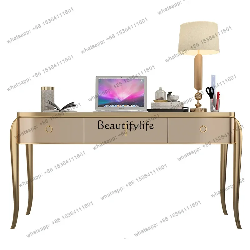 FG17Light luxury modern simple home study office writing desk solid wood paint American desk chair
FG17Light luxury modern simple home study office writing desk solid wood paint American desk chair