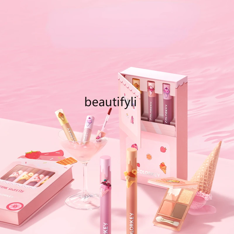 LBX Ice Cream Lip Lacquer Gift Box Velvet Mirror Lipstick Set for Girlfriend Birthday Gift
LBX Ice Cream Lip Lacquer Gift Box Velvet Mirror Lipstick Set for Girlfriend Birthday Gift