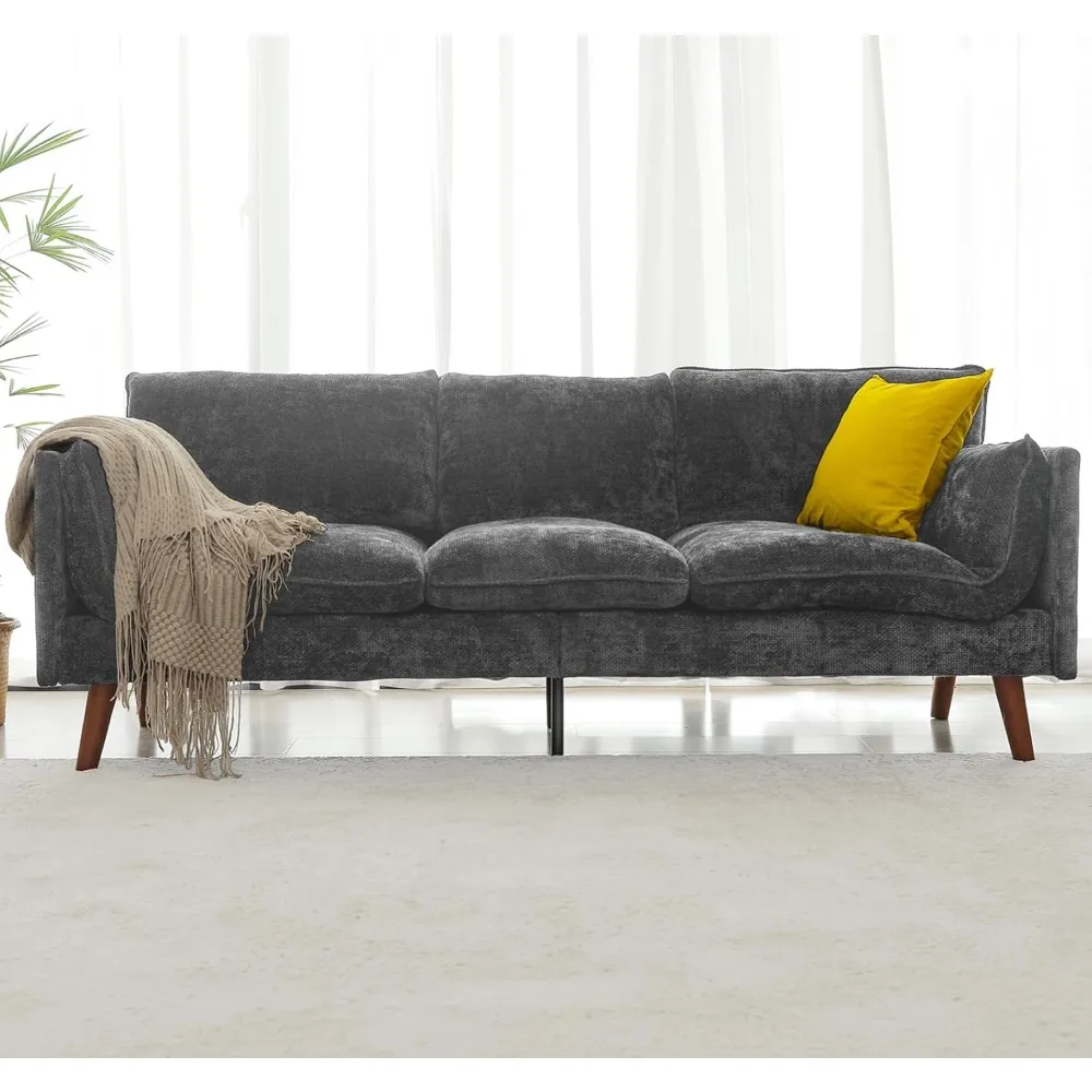 82" Chenille 3-Seat Sectional Sofa - Mid-Century Modern with Solid Wood Legs & Soft Cushions, Perfect for Living Room, Bedroom
82" Chenille 3-Seat Sectional Sofa - Mid-Century Modern with Solid Wood Legs & Soft Cushions, Perfect for Living Room, Bedroom