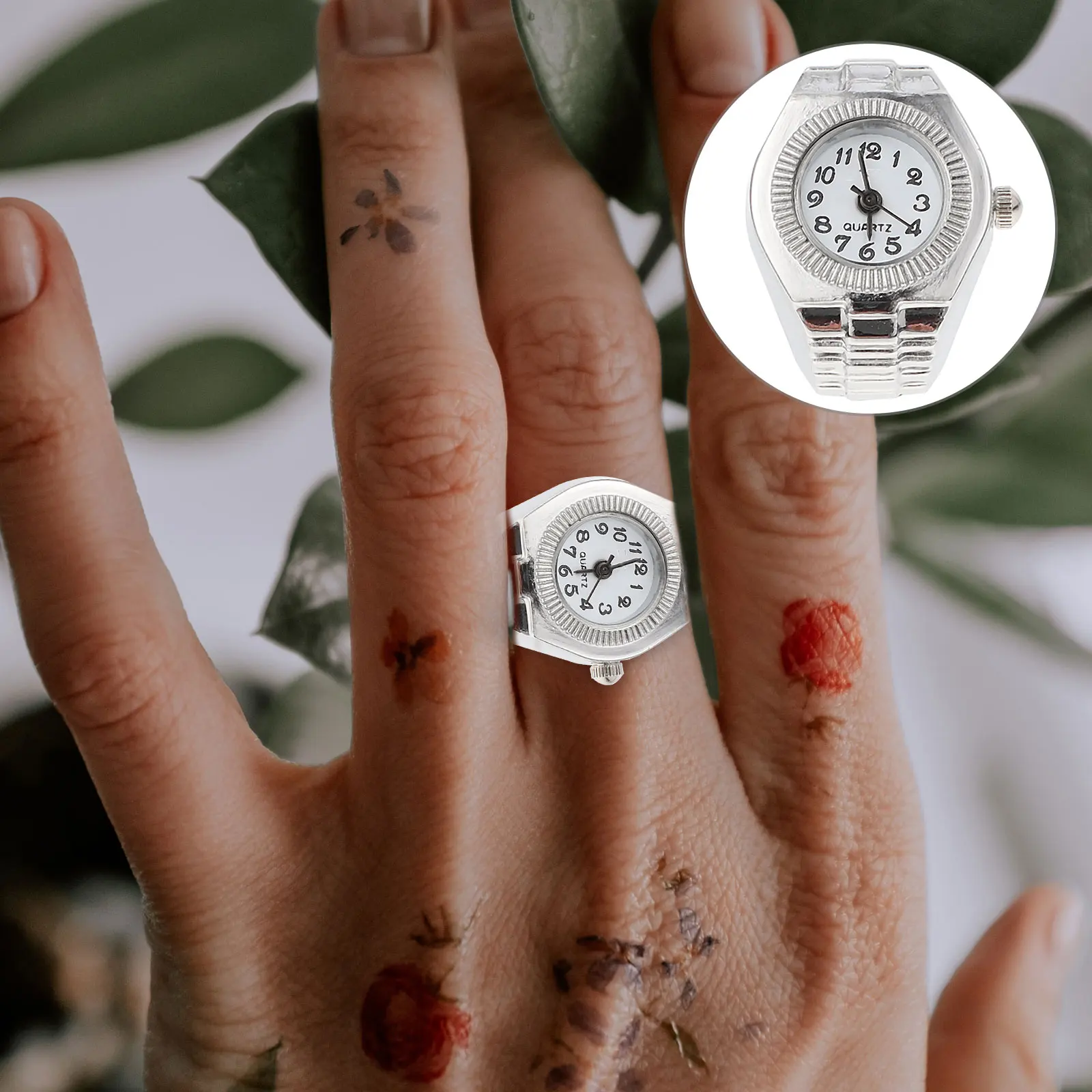 1pc Ring Watch Women Quartz Simple Stylish Finger Watch Casual Elegant White Gift for Wife Girlfriend Daughter Friends
1pc Ring Watch Women Quartz Simple Stylish Finger Watch Casual Elegant White Gift for Wife Girlfriend Daughter Friends