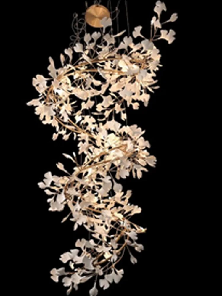 American-style ceramic ginkgo leaf chandelier, suitable for living rooms, dining rooms, ceiling pendant lighting lustre
American-style ceramic ginkgo leaf chandelier, suitable for living rooms, dining rooms, ceiling pendant lighting lustre