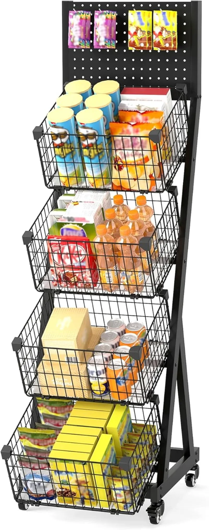 Стойка для демонстрации закусок, 4-х уровневая стойка для демонстрации стружки с запираемыми колесами и крючками, тележка для конфет на колесиках, большая вместимость, S
Стойка для демонстрации закусок, 4-х уровневая стойка для демонстрации стружки с запираемыми колесами и крючками, тележка для конфет на колесиках, большая вместимость, S
