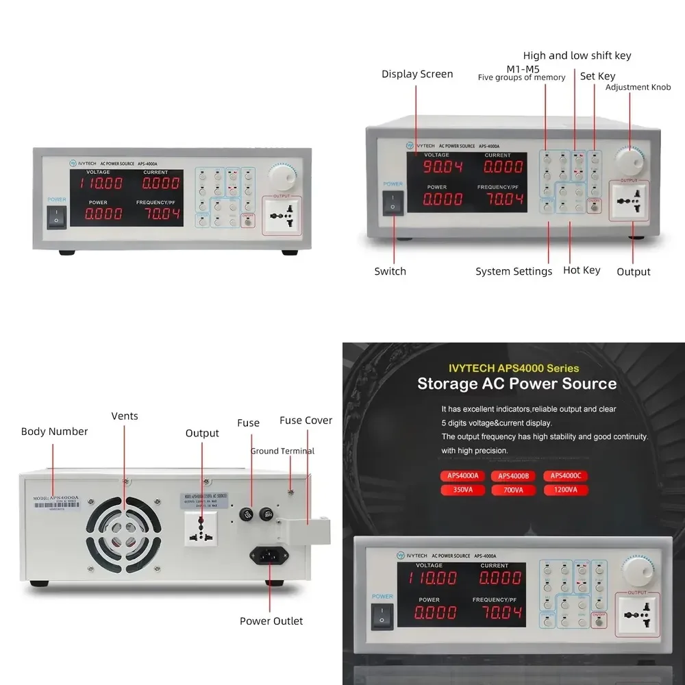 Hot Sale IVYTECH APS4000C 1200VA High Precision LED Digital Laboratory AC Adjustable Variable Power Supply
Hot Sale IVYTECH APS4000C 1200VA High Precision LED Digital Laboratory AC Adjustable Variable Power Supply