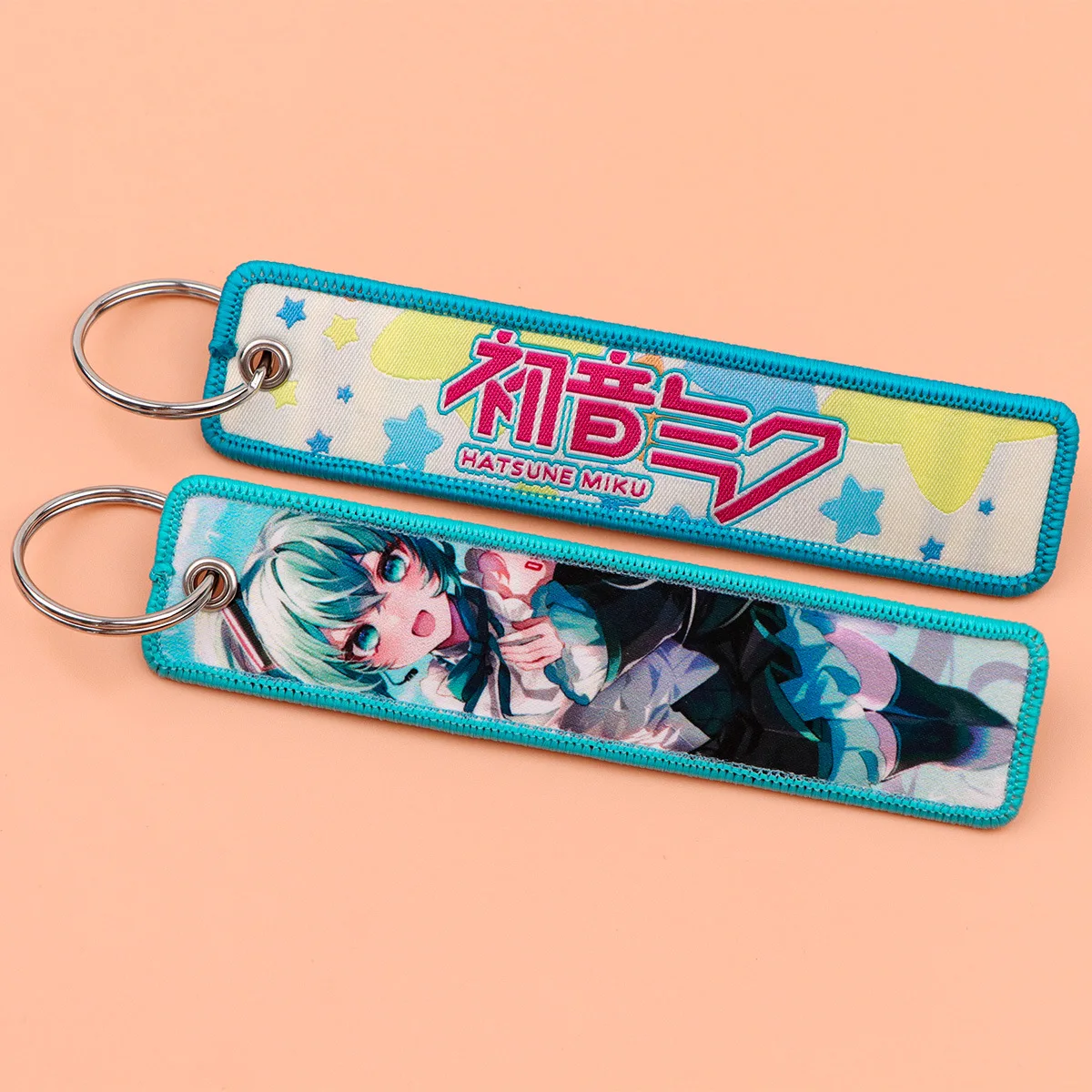 Anime Hatsune Miku Embroidery Key Fobs Cool Key Tags Keychains for Women Men Car Keyring Cosplay Accessories Toys Gift
Anime Hatsune Miku Embroidery Key Fobs Cool Key Tags Keychains for Women Men Car Keyring Cosplay Accessories Toys Gift