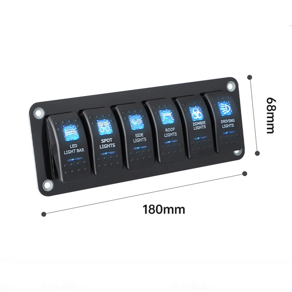 Sale Newest 6 Gang LED Rocker Switch Panel 12V/24V Car Marine RV Control Panel With 10A Fuse Replacement Car Accessories
Sale Newest 6 Gang LED Rocker Switch Panel 12V/24V Car Marine RV Control Panel With 10A Fuse Replacement Car Accessories