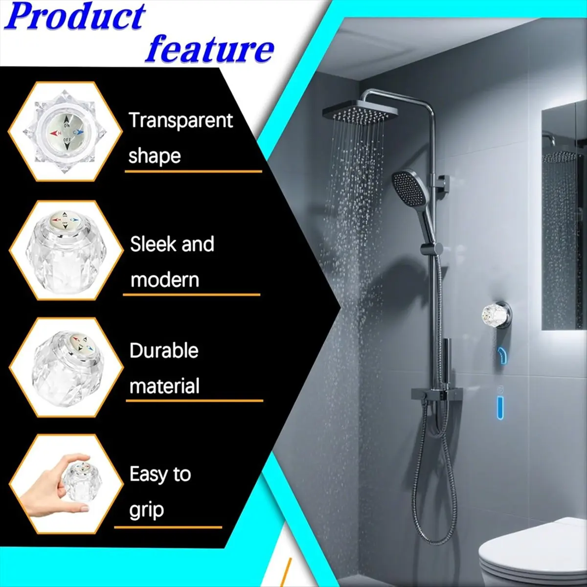 (WSFS) Shower Faucet Handle RP41661 for Delta and Peerless Single Handle Tub Faucets,Knob with Button,Screw,Connector
(WSFS) Shower Faucet Handle RP41661 for Delta and Peerless Single Handle Tub Faucets,Knob with Button,Screw,Connector
