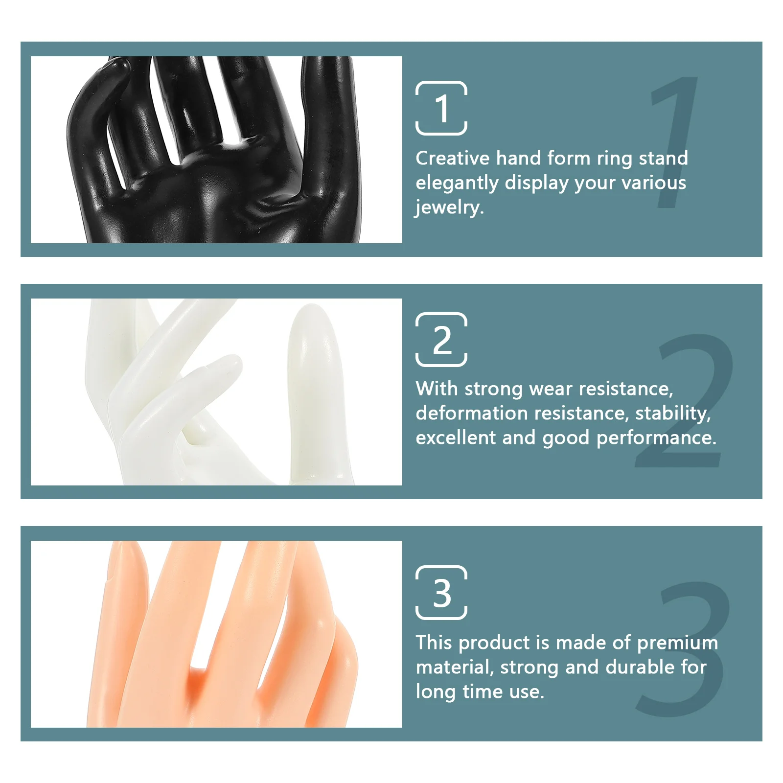 3pcs Fake Hand Jewelry Display Stand Durable Transparent Bracelet Ring Watch Holder For Desktop Store Home Organizing Rack
3pcs Fake Hand Jewelry Display Stand Durable Transparent Bracelet Ring Watch Holder For Desktop Store Home Organizing Rack