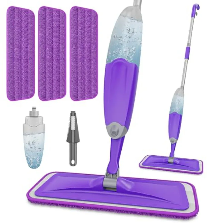Spray Mops for Floor Cleaning: Wet Mop for Hardwood Tile Wood Laminate Vinyl - 3 Washable Microfiber Pads for Swiffer Powermop
Spray Mops for Floor Cleaning: Wet Mop for Hardwood Tile Wood Laminate Vinyl - 3 Washable Microfiber Pads for Swiffer Powermop