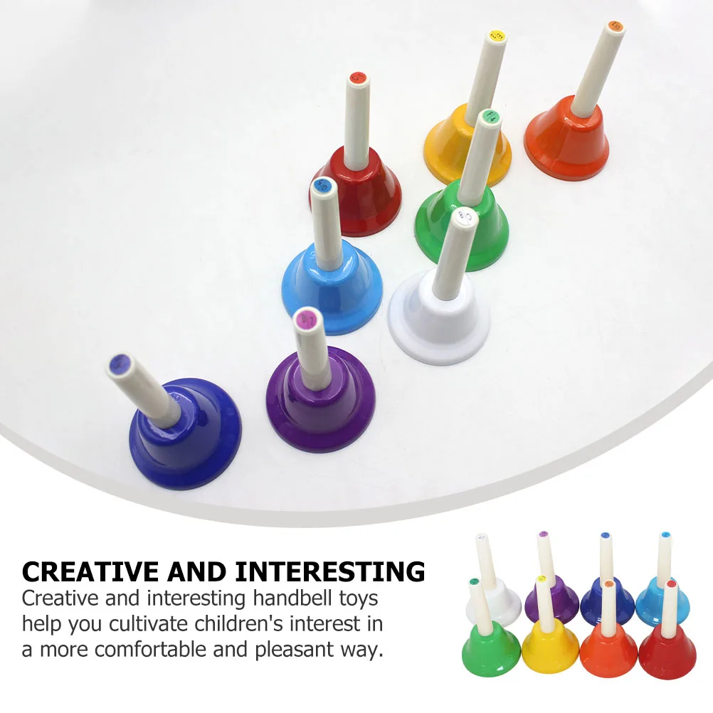 8pcs Children's Percussion Handbells Music Toys Alloy Bright Lightweight Loud Clear Sound Classroom Bells for Kids
8pcs Children's Percussion Handbells Music Toys Alloy Bright Lightweight Loud Clear Sound Classroom Bells for Kids