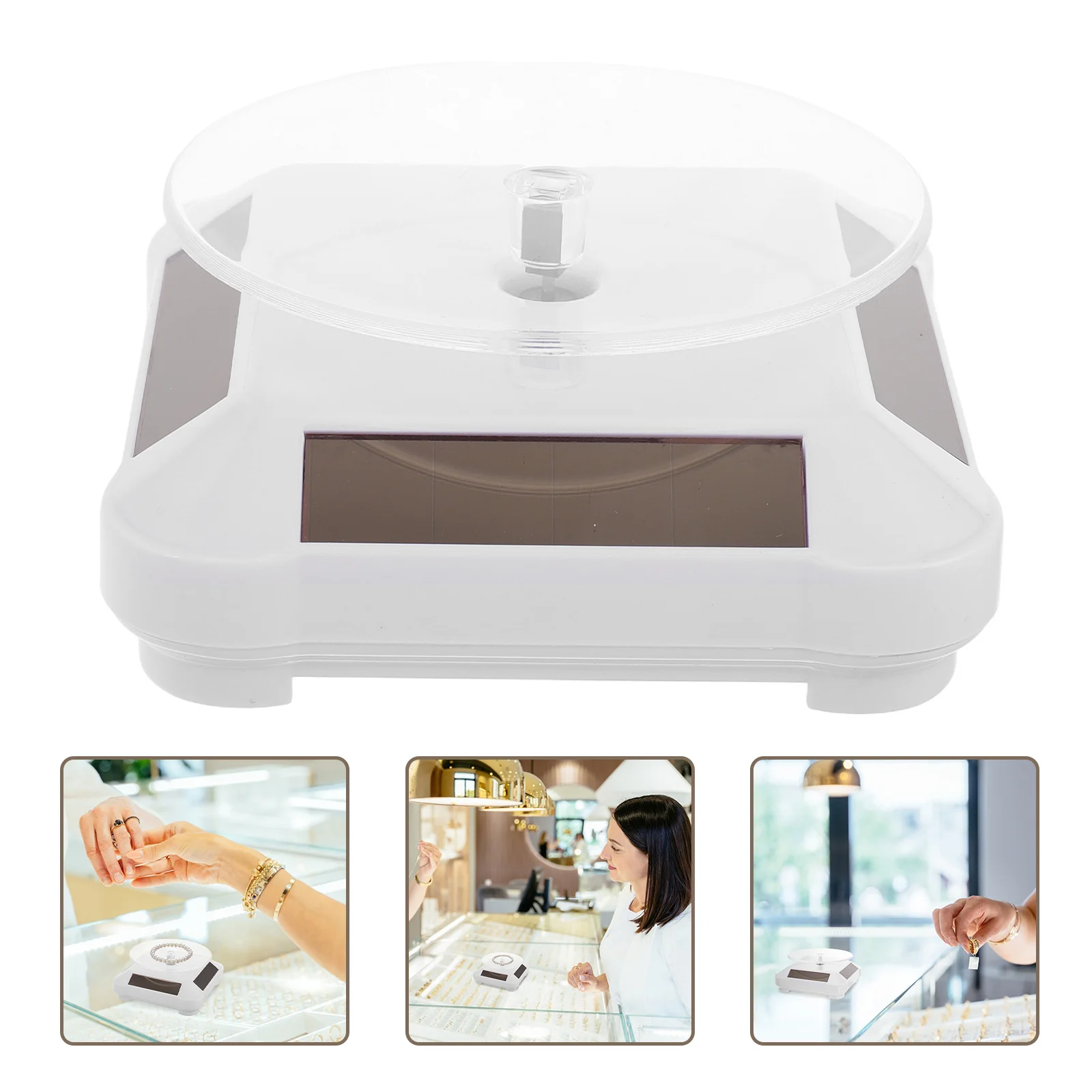 Дисплей для ювелирных изделий, вращающийся стол, автоматический поворотный стол, электрическая подставка, основание из АБС-пластика для рождественской елки, уникальная на солнечной энергии для вращения 
Дисплей для ювелирных изделий, вращающийся стол, автоматический поворотный стол, электрическая подставка, основание из АБС-пластика для рождественской елки, уникальная на солнечной энергии для вращения