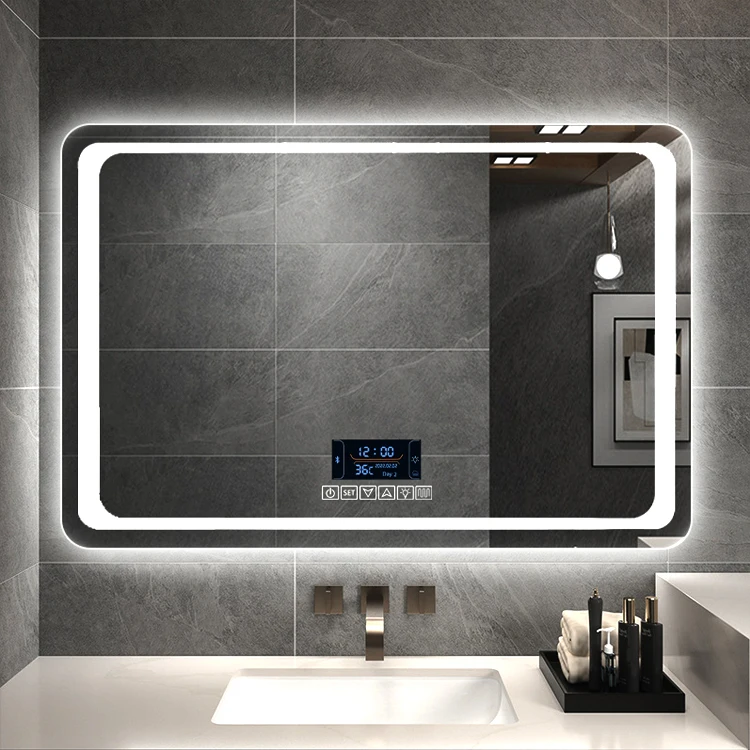 Умное зеркало для ванны с защитой от запотевания, настенное зеркало для ванной комнаты, ETL, 5 мм, серебряное зеркало без меди 
Умное зеркало для ванны с защитой от запотевания, настенное зеркало для ванной комнаты, ETL, 5 мм, серебряное зеркало без меди