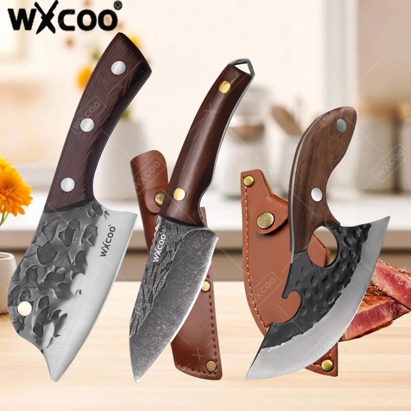 WXCOO Hand Forged Kitchen Knives Professional BBQ Stainless Steel Meat Cleaver Boning Knife Tools Fish Fillet Slicing Knife
WXCOO Hand Forged Kitchen Knives Professional BBQ Stainless Steel Meat Cleaver Boning Knife Tools Fish Fillet Slicing Knife
