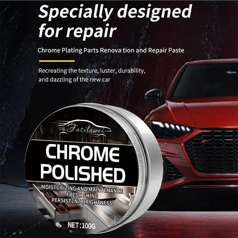 Восстанавливающая паста для хромированных деталей транспортных средств, предназначенная для обновления окисленной хромированной отделки и эмблем, поставляется с губкой.
Восстанавливающая паста для хромированных деталей транспортных средств, предназначенная для обновления окисленной хромированной отделки и эмблем, поставляется с губкой.