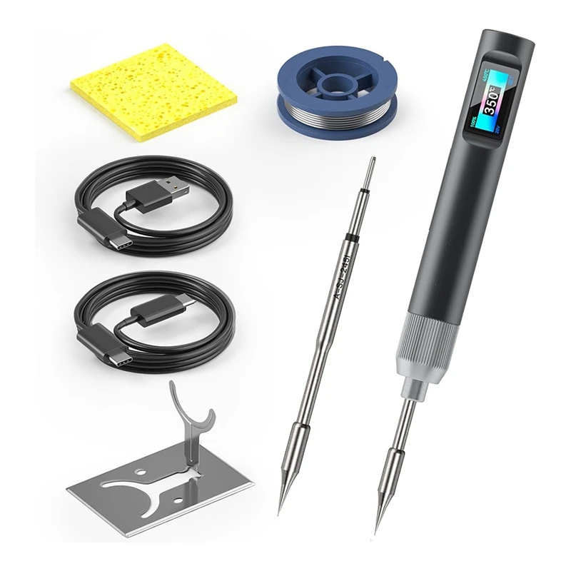 A83I-100W High Power Mini Soldering Iron,Usb Soldering Iron, Soldering Iron Accurate 60-450°C, Welding Pen 2S Fast Heating
A83I-100W High Power Mini Soldering Iron,Usb Soldering Iron, Soldering Iron Accurate 60-450°C, Welding Pen 2S Fast Heating